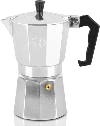 Stovetop Espresso Maker 12.5 Oz, 9 Espresso Cups Moka Pot for Classic Italian and Cuban Coffee Maker, Aluminum Moka Pot, Makes Delicious Coffee, Excellent Camping Coffee Pot