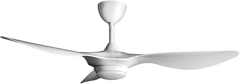 52-in Modern Bright White Ceiling Fan with Dimmable Light and Remote Control, 3 Blades Smart Ceiling Fans Reversible Quiet DC ETL Motor, 6-Speed, Timer, for Bedroom Living Room and Patio