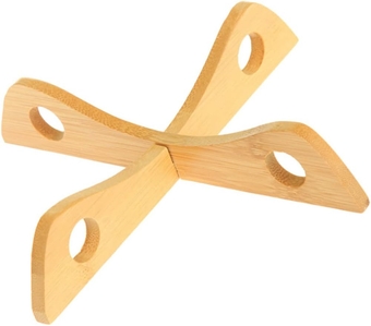 Insulation Pad Trivets Tabletop Marmite Steamer Rack Lifting Food in Pots Pot Pads Wooden Mat Kitchen Rack Pot Pads Bamboo Desk Casserole