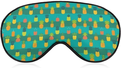 Colorful Pineapple Eye Sleep Mask, Super Soft Eye Masks with Adjustable Strap, Ultimate Sleeping Aid, Blindfold, Relax & Relieve Your Fatigue, Puffy Eyes