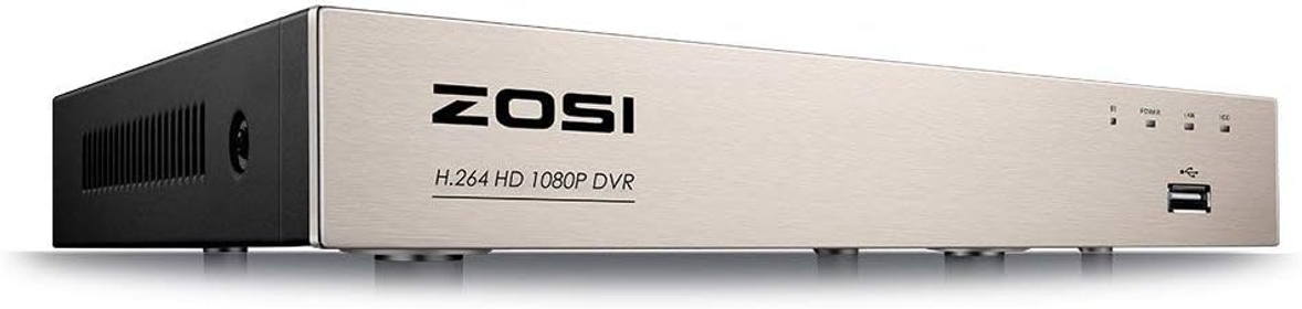 8 Channels Full 1080P High Definition Hybrid 4-in-1 HD TVI DVR Video Recorder CCTV Network Motion Detection for Surveillance Security Camera System Mobile Phone Monitoring Real Time Recording