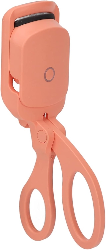 Electric Eye Lash Curler, Portable Type C Charging Permanent Setting Eyelash Curler 2 Heating Modes Mini with User Instruction for Girls for Home (Orange)