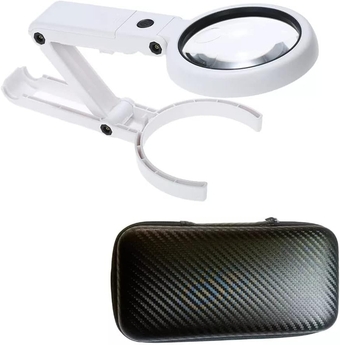 ZLDXDP Folding Vertical with Light Reading Magnifying Glass Portable Hand-held Book Newspaper Magnifying Glass