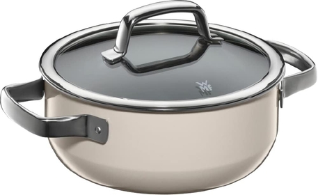 Wmf  Fusion Tech W0516675290 Low Casserole 7.9 inches (20 cm) MQ (Milky Quartz) IH Gas Fire Compatible Waterless Pot