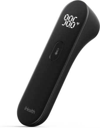 No-Touch Forehead Thermometer, Digital Infrared Thermometer for Adults and Kids, Non-Contact Baby Thermometer, 3 Ultra-Sensitive Sensors, Large LED Digits, Quiet Vibration Feedback, Black