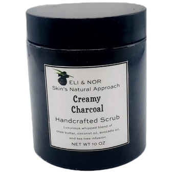 Creamy Charcoal Tea Tree Face Scrub Cream / Organic Scrub / Microdermabrasion Facial Scrub / Moisturizing Cream /Exfoliating / Blackheads / Dark Spot / Acne / Mask / Cream / Lavender Tea Tree / Charcoal Scrub Scrub