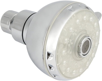 Light up Tooth Shower Head 7 Water Bath RGB Colorful Shower Filtration Bathroom LED Light Bathroom Products (Silver #1, One Size)