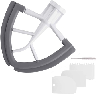 Flex Edge Beater for KitchenAid Mixer, 4.5-5 Quart Flat Beater Paddle with Scraper, 4.5-5 QT Tilt-Head Flex Attachment