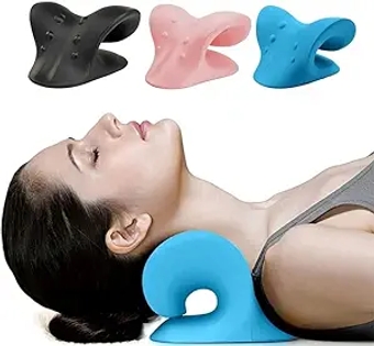 Ivocare Neck Shoulder Stretcher Relaxer Cervical Chiropractic Traction Device Pillow for Side Back Stomach Sleeper Remedial Pillows