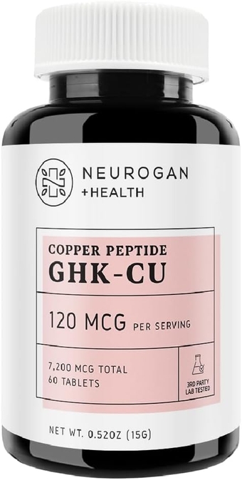 Copper Peptide Tablets, 120 MCG/Tablet, 7200 MCG toal, 60ct.