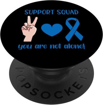 Support Squad Colon Cancer Awareness PopSockets Swappable PopGrip
