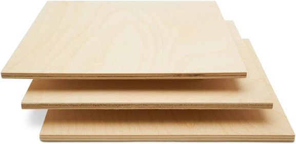 Baltic Birch Plywood, 6 mm 1/4 x 12 x 12 Inch Craft Wood, Box of 2 B/BB Grade Baltic Birch Sheets, Perfect for Laser, CNC Cutting and Wood Burning, by