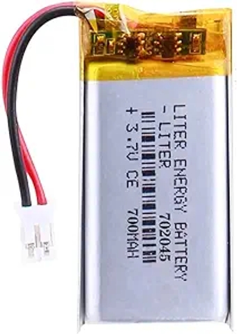 Energy Battery 3.7V Lipo Battery 700mAh Rechargeable Lithium ion Polymer Battery 702045 for Wireless Microphone Transmitter Receiver with JST Connector