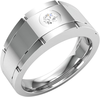 Round Cut Ring Diamond Ring In 14k Solid Gold Ring For Mens And Boys Diamond Size 4 MM Diamond Weight 0.24 CTW Gold Weight 8 GM Thickness 3.46