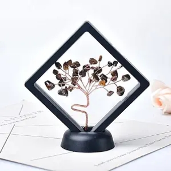 Natural Crystal Quartz Tree of Life Gravel Specimen Reiki Healing Home Decoration Ornaments Lucky Tree DIY Gifts Souvenir Gift Ornaments (Color : Tigers Eye, Size : 1PC)