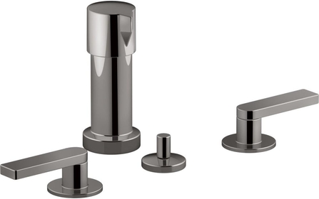 K-73077-4-TT Composed Widespread Bidet Faucet with Lever Handles, Titanium