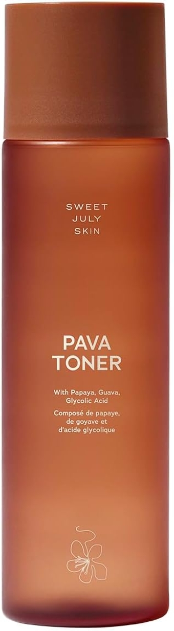 Skin Pava Toner, Skin Resurfarcing, Hydrating, Daily Facial Toner All Skin Types, Glycolic Acid, Papaya & Guava Extracts, Vegan, Clean, 5.1 fl oz