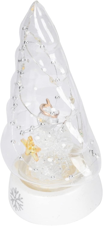 1pc Decorative Lights Crystal Christmas Tree Christmas Party Bag Fillers Lighted Xmas Tree Decorations Nightlights for Children Lovely Light Decor Glass Desk Lamp White Led