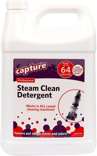 Professional Steam Clean Detergent for All Machines - Home, Car, Dogs & Cats Pet Carpet Cleaner Solution - Strength Odor Eliminator, Stains Spot Remover (1 Gallon)
