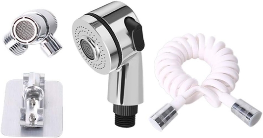 1 Set Shower Shampoo Bathtub Faucets Metal Brackets Sink Faucet Rinser Metal Faucet Diverter Hand Shower Metal Stand Handheld Shower Faucet Sprayer Extension Tube Lengthen Abs