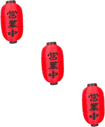 Japanese Ramen Noodles 3pcs Japanese and Korean Lanterns Ramen Lantern Kitchen Decor and Accessories Asian Outdoor Hanging Lights Sushi Restaurant Lantern Silk Cloth Cooking China
