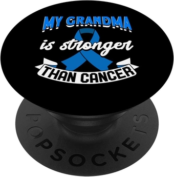 My Grandma Is Stronger Than Cancer Colon Cancer Awareness PopSockets Swappable PopGrip