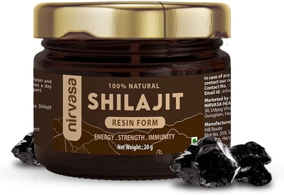 Nirvasa Pure 100% Original Ayurvedic Himalayan Shilajit/Shilajeet Resin 20g with 70% Fulvic Acid - for Endurance, Improve Strength & Stamina for Men & Women | Lab Tested | Pack of 2