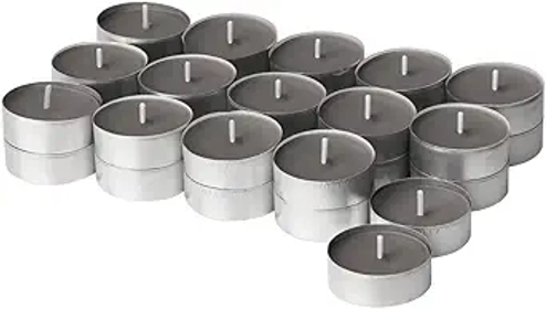 ENSTAKA Mini Scented Candle Tealight Scent Gray Candle, Aromatherapy Last 3,5 Hours Burn Time 30 Pieces for IKEA