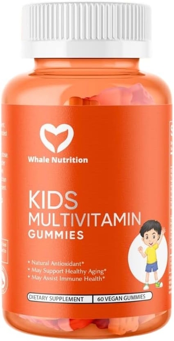 Kids Daily Multivitamin: Vitamin A,Vitamin C, Vitamin D, Zinc for Immunity, Vitamin E, Vitamin B6 & B12, Biotin, B5, Gluten Free, Sugar Free, Starch Free 60 Count (30 Day Supply)