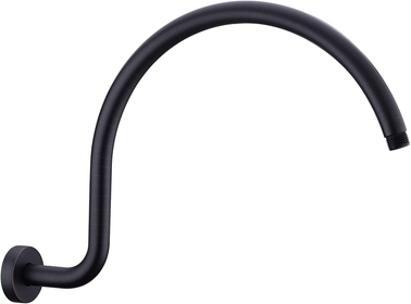 17 Inch Shower Arm with Flange Solid Stainless Steel Shower Head Extension Arm High Arc Long Extender Pipe Water Outlet Wall Mounted Replacement,Oil-Rubbed Bronze