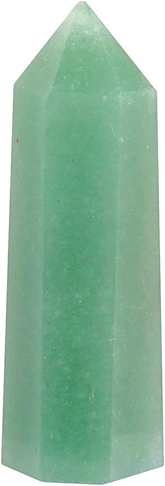 Gemstone Healing Crystal Points Wand, Single Terminated Wand Prism for Meditation, Green Aventurine