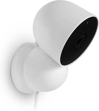 Magnetic Wall Mount Compatible with Google Nest Cam (Indoor, Wired) - More Mounting Options for Your Nest Cam (White)