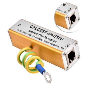 RJ45 RJ11 Adapter Ethernet Network Surge Protector Thunder Lighting Arrester Protection 5VSecurity Power Supply