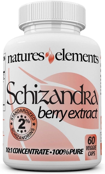 Schizandra Berry Extract - Standardized 10:1 Extract - 2% Schizandrins - (Schisandra Chinensis) - 1 Month Supply - 500mg Veggie Caps