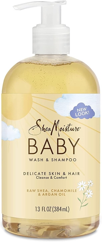 6 Pack Shea Moisture Baby Head to Toe Body Wash and Shampoo Raw Shea Camomile and Argan Oil 13 fl oz
