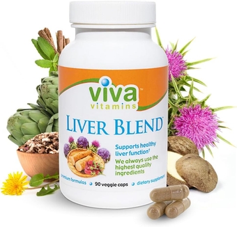 Liver Blend Detox Cleanse - Liver Cleanse Detox & Repair w/Milk Thistle Supplement, Artichoke Extract, Liver Support Supplement, Vegan, Gluten Free, Non-GMO, 90 Veggie Caps