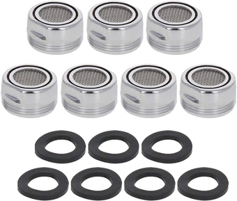 22mm/0.86" Faucet Aerators Faucet Flow Restrictor Replacement Parts Insert Sink Aerator for Bathroom or Kitchen 7PCS