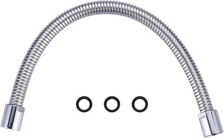 18.5" Commercial Sink Faucet Sprayer Hose, Pre-rinse Sprayer Hose for Commercial Kitchen Sink Faucet, 18.5 Inch Stainless Steel Flexible Hose Replacement Kit for Restaurant Industrial Dishwasher