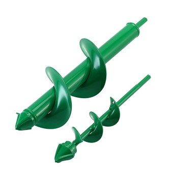 Garden Auger Drill Bit for Planting 2 PCS, Bulb Planter Tool, Auger Post Hole Digger, Easy Garden Drill Auger Bit Planting, Spiral Drill Bit, Earth Planting Auger for Cordless Drill - Green