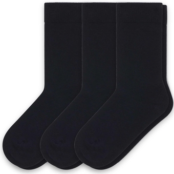 Health & Comfort Mens Diabetic Crew Socks 3 Pairs (10-13, Black)