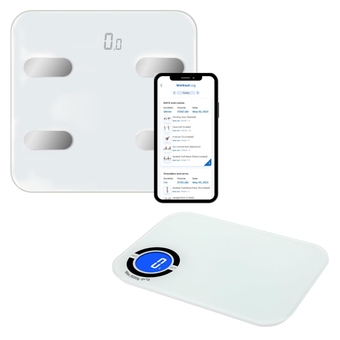 NextLevel Fit Smart Bathroom and Kitchen Scale for Body Weight and Fat Percentage White