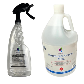 75% Colored Epoxies Denatured Alcohol 1 Gallon and Professional Spray Bottle