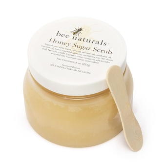 Luxurious Honey Sugar Scrub 8oz - Luminous Radiance - Gentle Exfoliating Blend for Face, Body & Feet with Coconut, swax & Essential Oils -Signature Vanilla Fragrance- Nourishing, Moisturizing