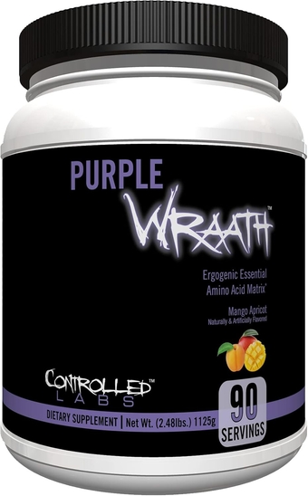 Purple Wraath, BCAA and EAA Amino Acid Supplement, with Endurance Blend Intra Workout Powder, Optimal Endurance, Focus, and Stamina (Mango Apricot, 90 Servings)