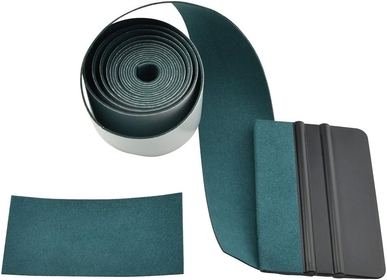 Micro Fiber Felt for Squeegee Edge Wrapping 2 Meters Length - Dark Green Suede Felt to Cover The Edges of Hard Card Squeegees