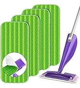 Reusable Mop Pads Compatible with Swiffer Wet Jet, Wet Jet Pads Refills for Swiffer Mop, Microfib...