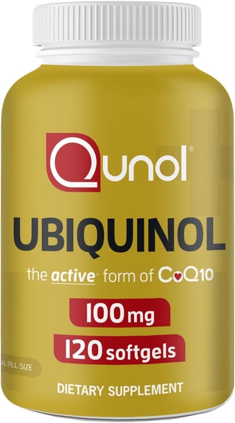 Ubiquinol CoQ10 100mg Softgels, Ubiquinol - Active Form of Coenzyme Q10, Antioxidant for Heart Health, Healthy Blood Pressure Levels, Beneficial to Statin Users, 120 Count