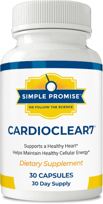 Cardio Clear 7 - Heart Health Supplements - Maintain Cellular Energy - Contains Coq 10, 30 Day Supply