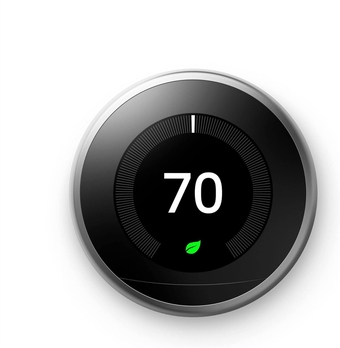 Nest Learning Thermostat - Programmable Smart Thermostat for Home - 3rd Generation Nest Thermostat - Compatible with Alexa - Stainless Steel-Renewed