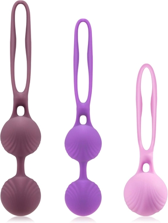 Kegel Balls for Tightening –Doctor Recommended Bladder Control with 3 Kegal Exercise Weights, Labor Prep & Recovery, Incontinence Pelvic Floor Strengthening Device Ben Wa Balls (Violet)